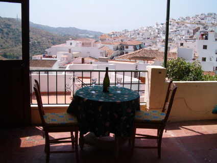 Terrace and view of Torrox Pueblo